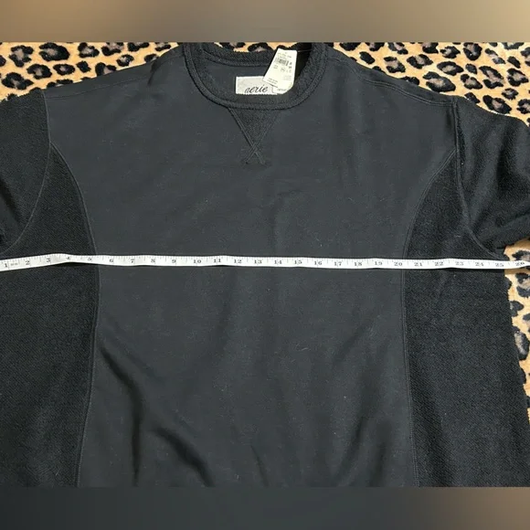 aerie Black Women's Crewneck Sweatshirt size small - Picture 3 of 7